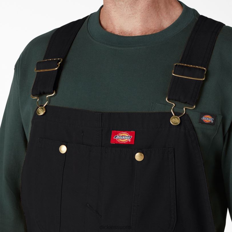 Dickies miehet klassiset ruokalappuhaalarit huuhdeltu musta (rbk) vaatteet Z844X1217
