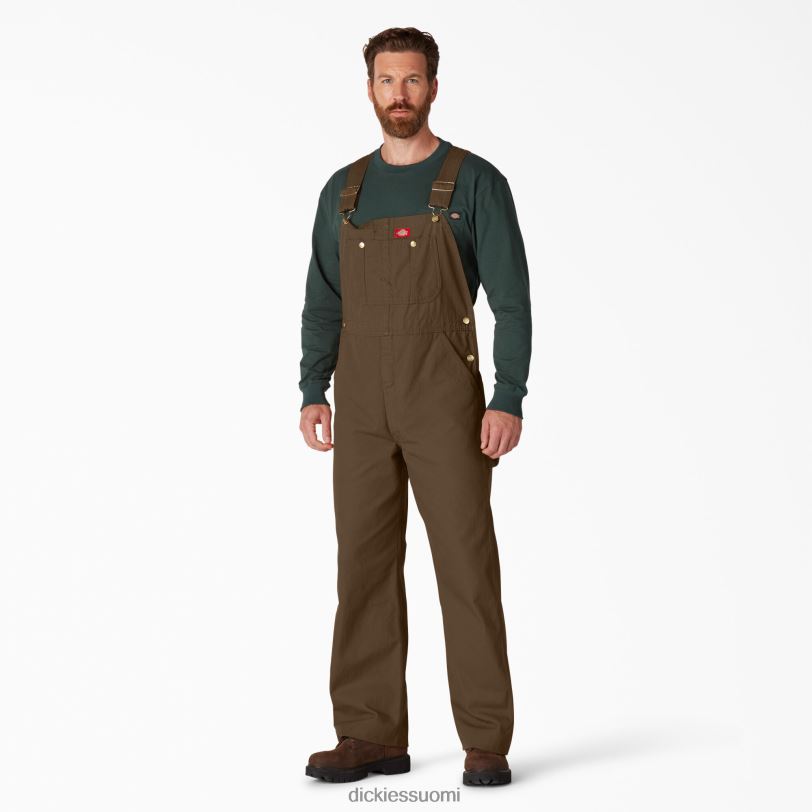 Dickies miehet klassiset ruokalappuhaalarit huuhdeltu puu ruskea (rtb) vaatteet Z844X1219