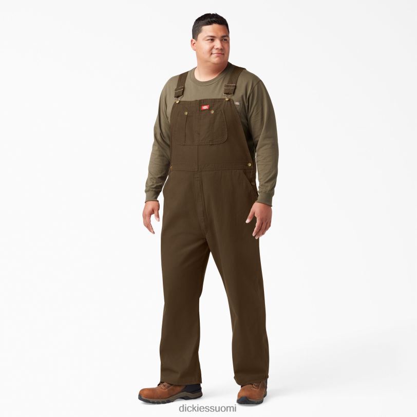 Dickies miehet klassiset ruokalappuhaalarit huuhdeltu puu ruskea (rtb) vaatteet Z844X1219