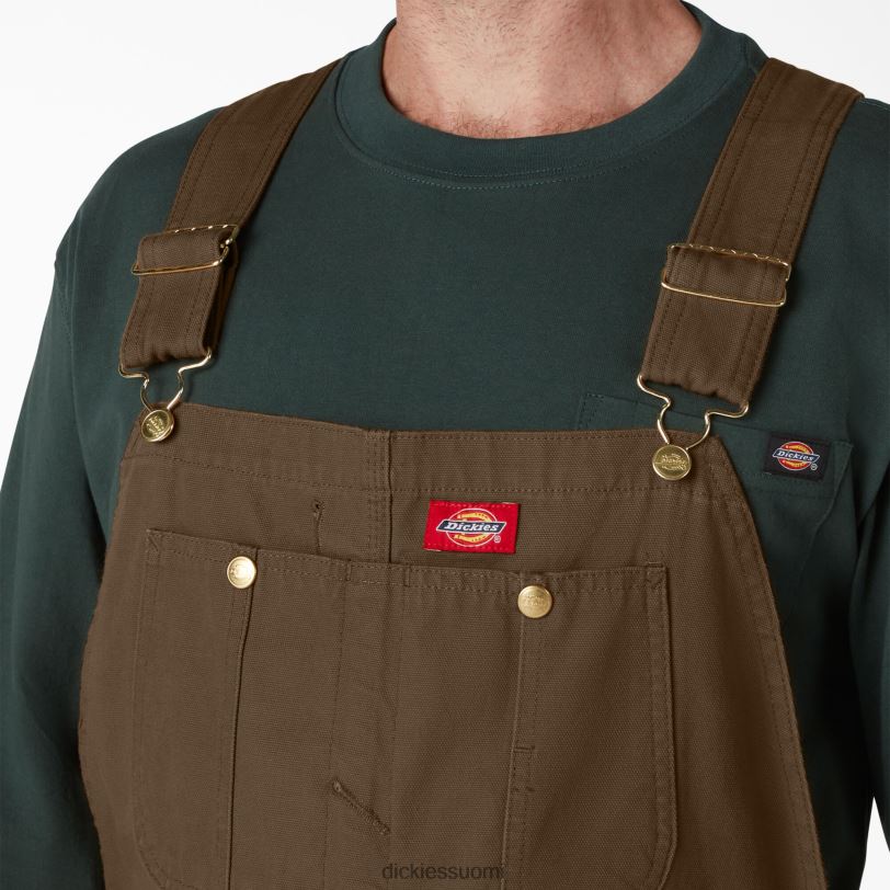 Dickies miehet klassiset ruokalappuhaalarit huuhdeltu puu ruskea (rtb) vaatteet Z844X1219