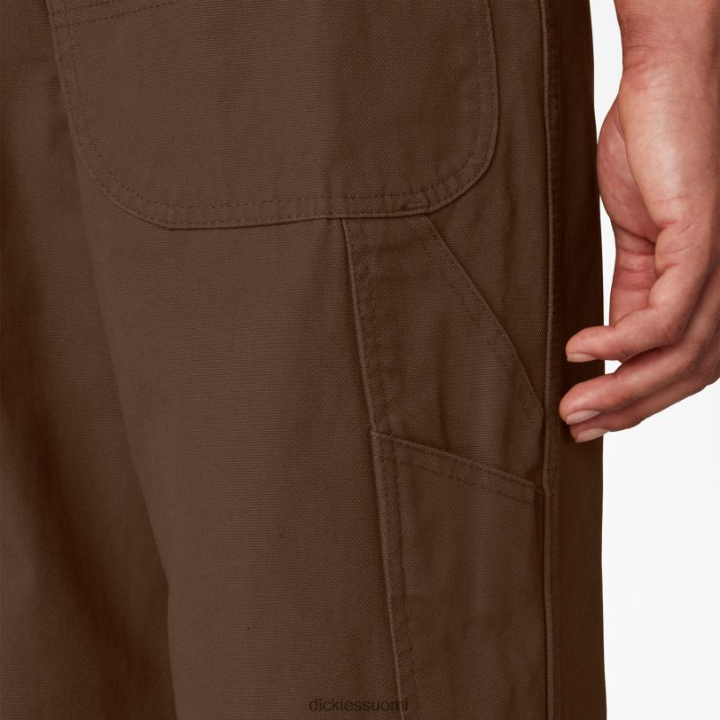 Dickies miehet klassiset ruokalappuhaalarit huuhdeltu puu ruskea (rtb) vaatteet Z844X1219