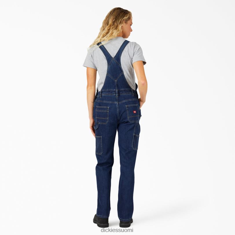 Dickies naiset denim kaksinkertainen etulappuhaalari kivipesty tummansininen (dsw) vaatteet Z844X1940