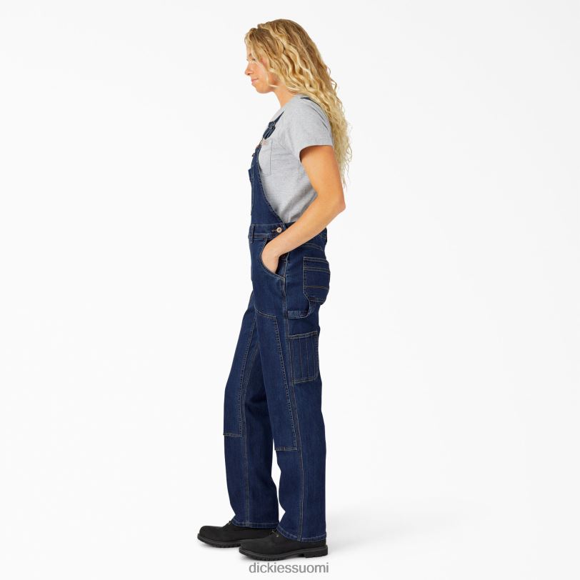 Dickies naiset denim kaksinkertainen etulappuhaalari kivipesty tummansininen (dsw) vaatteet Z844X1940