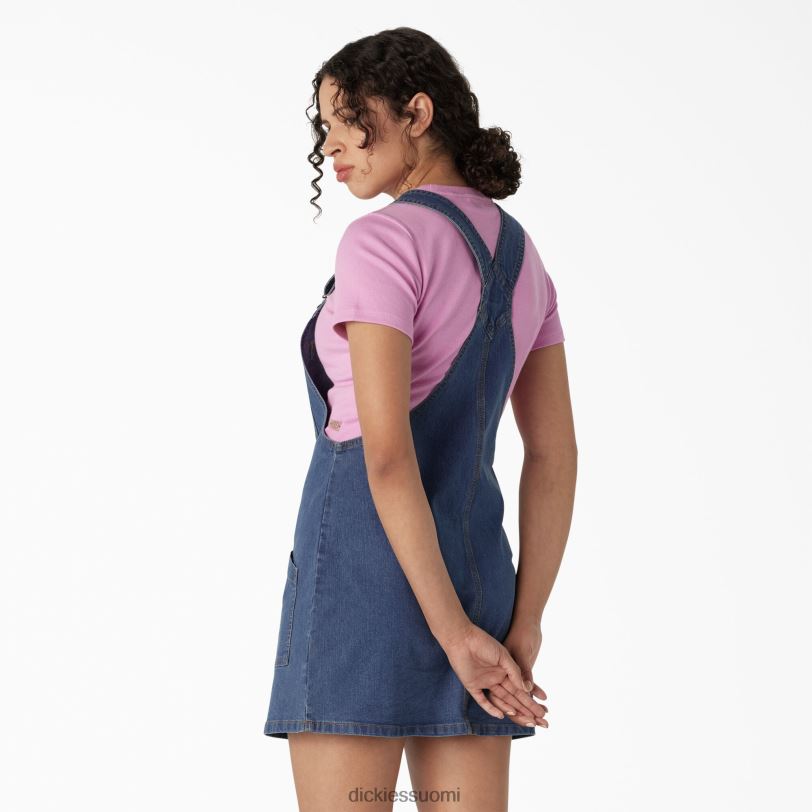 Dickies naiset denim ruokalappu haalari kivipesty vintage sininen (wvb) vaatteet Z844X1918