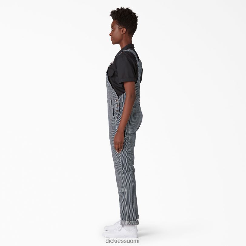 Dickies naiset hickory-raita kaksinkertainen polvilappuhaalari huuhdeltu hikkoriraita (rhs) vaatteet Z844X1946
