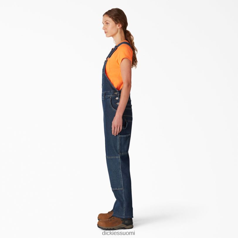 Dickies naiset lämmittävät kaksinkertaiset polvilappuhaalarit kivipesty keskisininen (msw) vaatteet Z844X1692