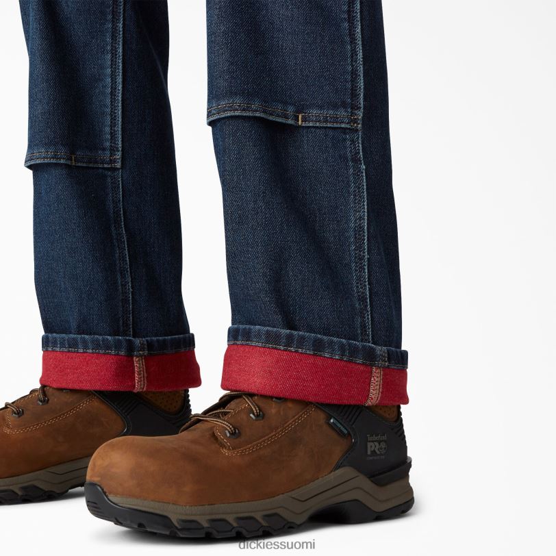 Dickies naiset lämmittävät kaksinkertaiset polvilappuhaalarit kivipesty keskisininen (msw) vaatteet Z844X1692