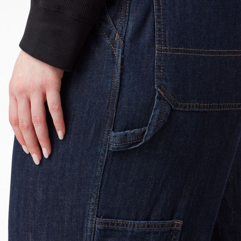 Dickies naiset plus rennon istuvuuden ruokalappuhaalarit säännöllinen vaatteet Z844X1563