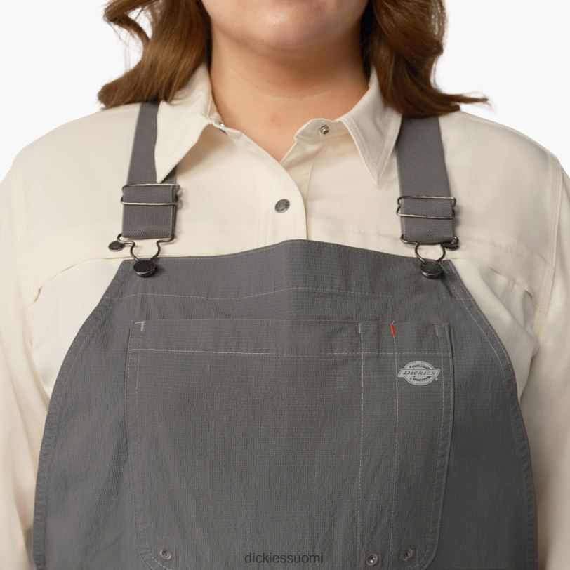 Dickies naiset plus viilentävät ripstop-lappuhaalarit huuhdeltu grafiitti (rga) vaatteet Z844X1669