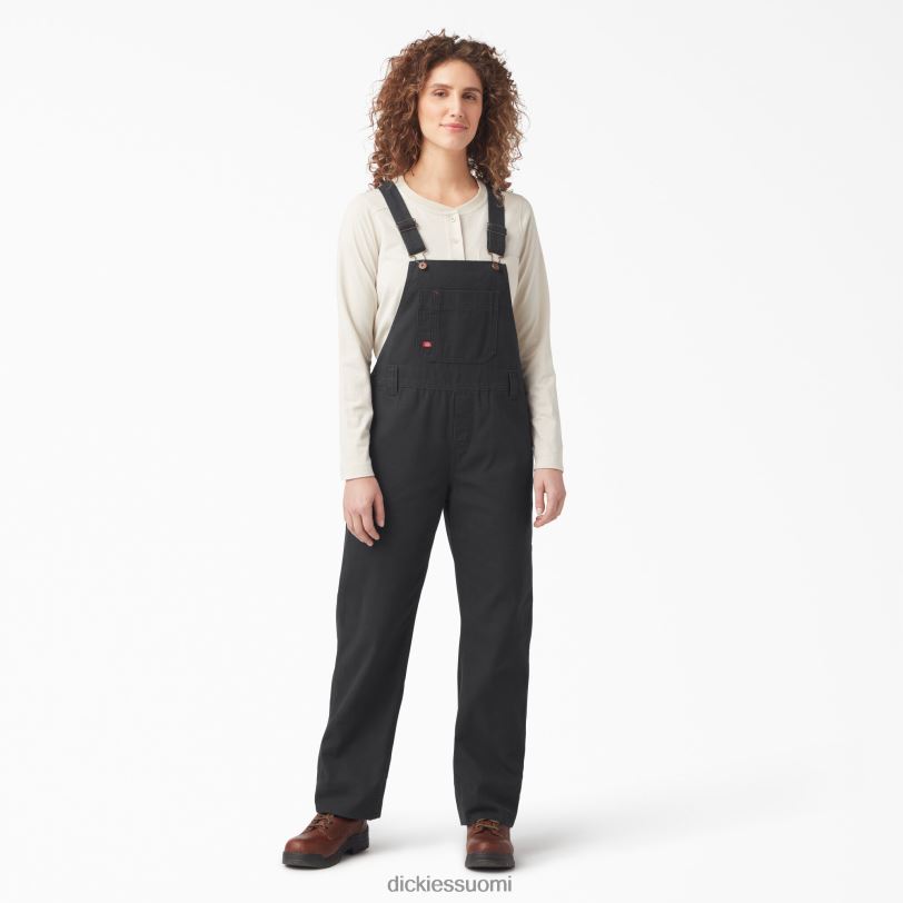 Dickies naiset rennon istuvuuden ruokalappuhaalarit huuhdeltu musta (rbk) vaatteet Z844X1559