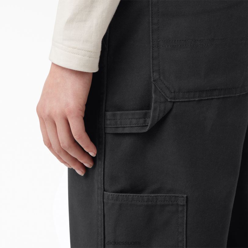 Dickies naiset rennon istuvuuden ruokalappuhaalarit huuhdeltu musta (rbk) vaatteet Z844X1559