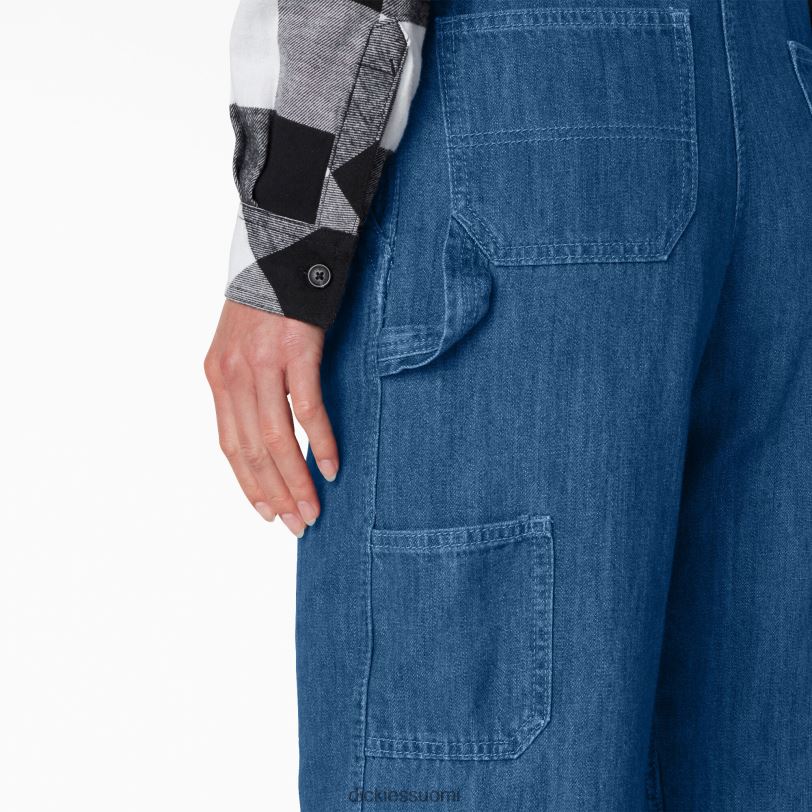 Dickies naiset rennon istuvuuden ruokalappuhaalarit kivipesty keskisininen (msb) vaatteet Z844X1556