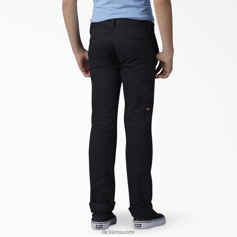 Dickies lapset flex skinny fit tuplapolvihousut musta (bk) vaatteet Z844X2660
