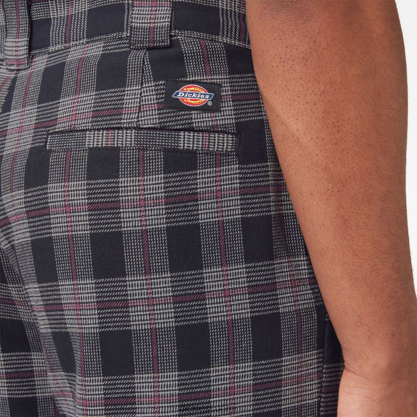 Dickies miehet litteät ruudulliset housut edessä viini/musta ruudullinen (bpe) vaatteet Z844X277