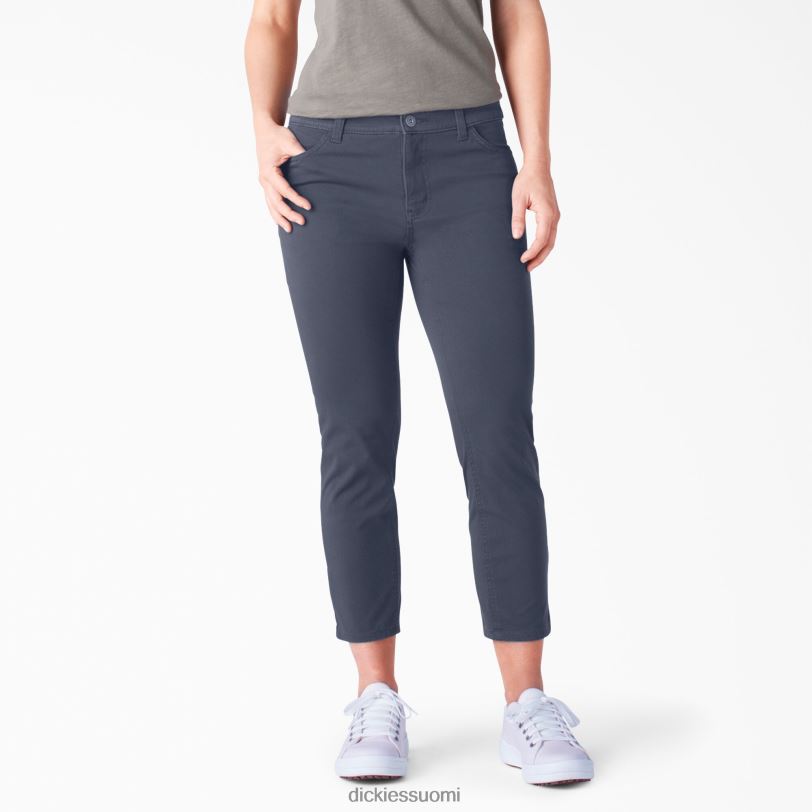 Dickies naiset täydellinen muoto skinny fit capri huuhdeltu laivasto (rnv) vaatteet Z844X1817