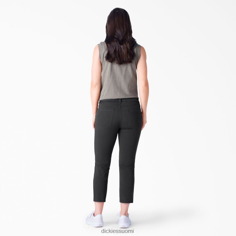 Dickies naiset täydellinen muoto skinny fit capri huuhdeltu musta (rbkx) vaatteet Z844X1815