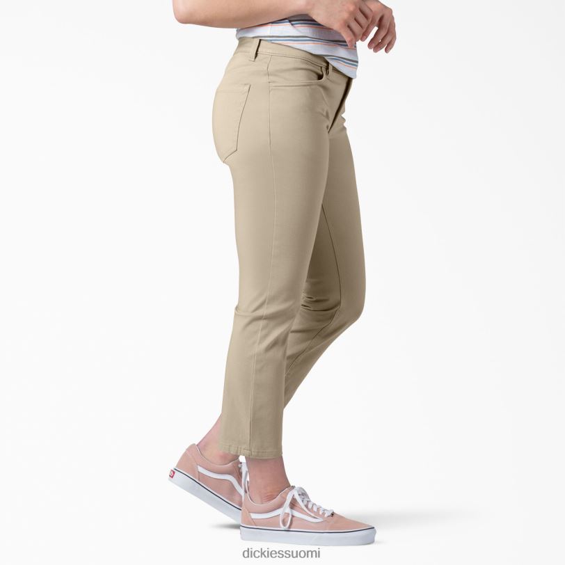 Dickies naiset täydellinen muoto skinny fit capri huuhdeltu oxford kivi (rdg2) vaatteet Z844X1816