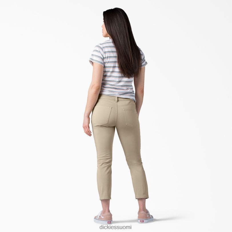 Dickies naiset täydellinen muoto skinny fit capri huuhdeltu oxford kivi (rdg2) vaatteet Z844X1816
