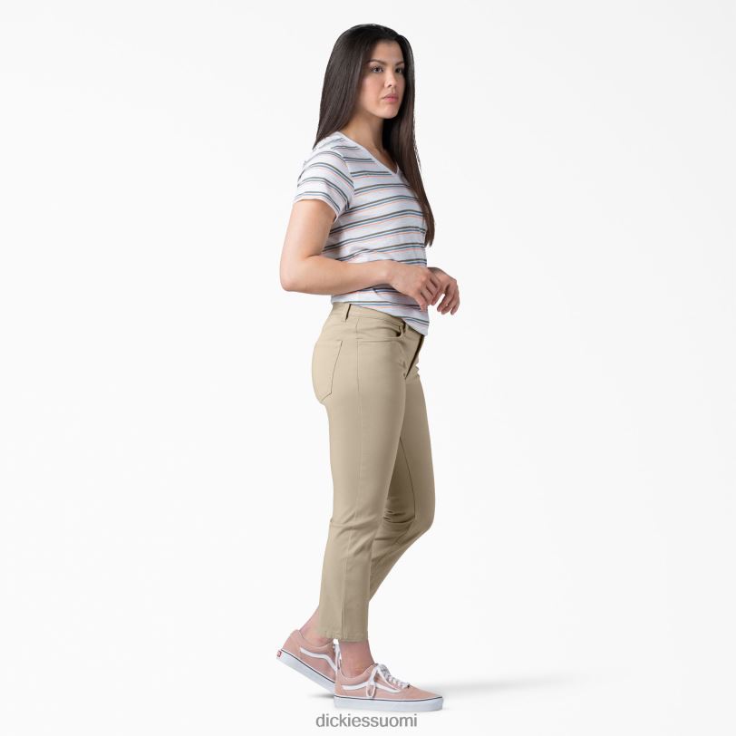 Dickies naiset täydellinen muoto skinny fit capri huuhdeltu oxford kivi (rdg2) vaatteet Z844X1816
