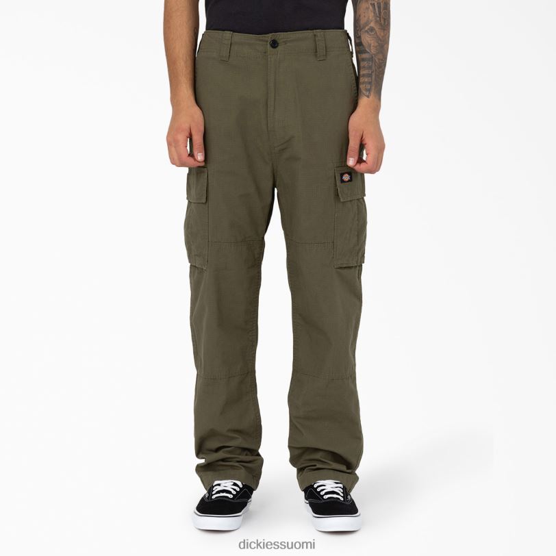Dickies miehet eagle bend rento istuvuus double polvi cargo housut sotilaallinen vihreä (ml) vaatteet Z844X207