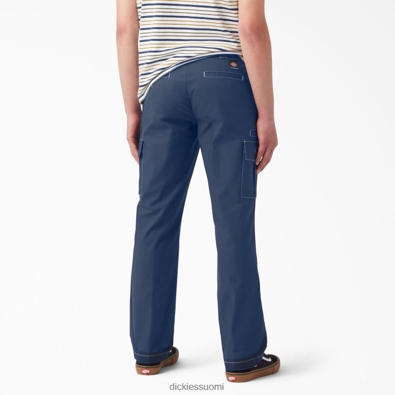 Dickies miehet rullalautailu ripstop cargo housut muste laivastonsininen/valkoinen tikkaus (i2w) vaatteet Z844X306