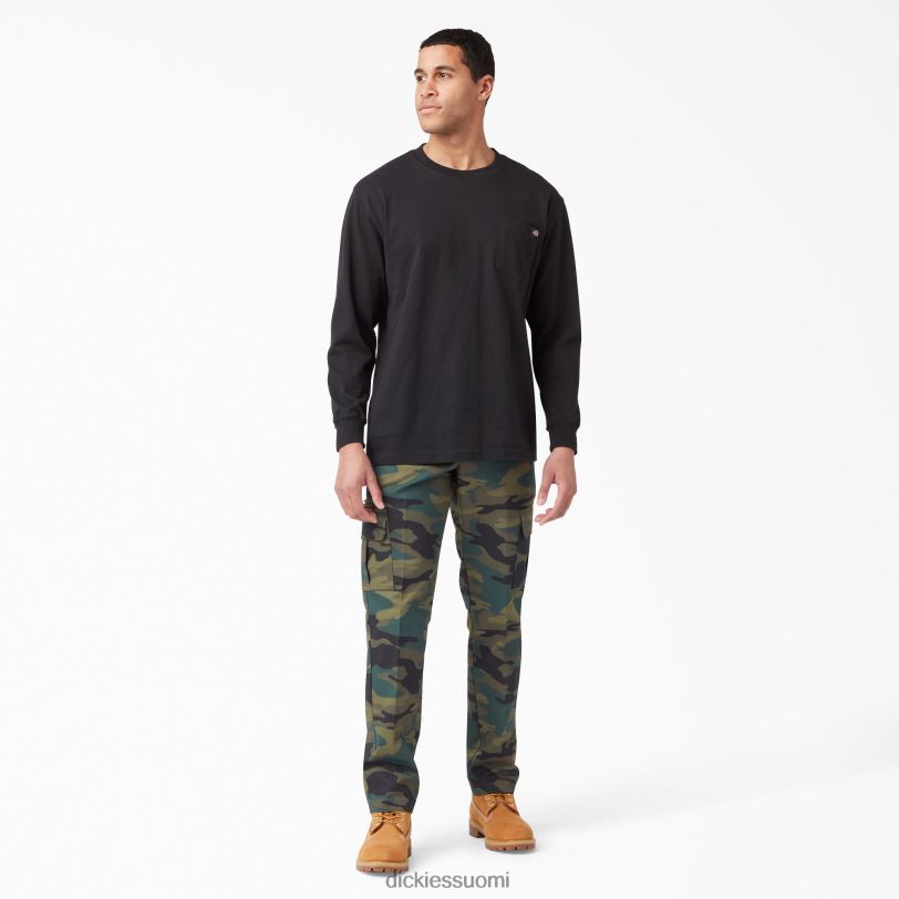 Dickies miehet slim fit cargo housut hunter green camo (hrc) vaatteet Z844X76