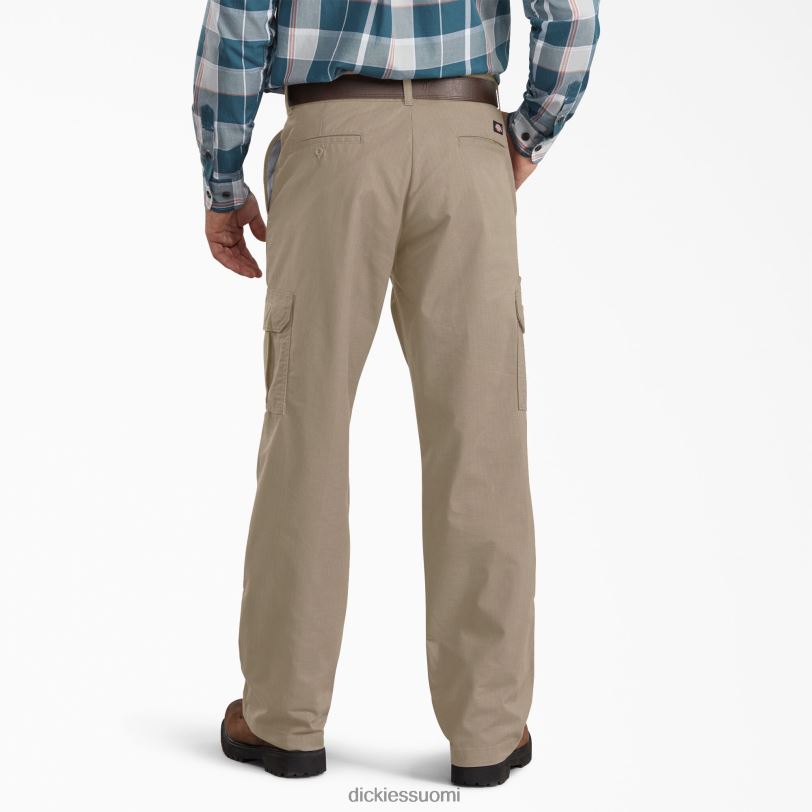 Dickies miehet tavalliset ripstop cargo-housut huuhdeltu aavikon hiekka (rds) vaatteet Z844X270