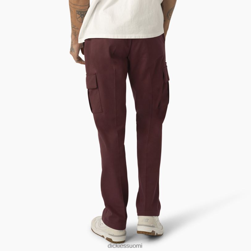 Dickies miehet twill cargo-housut viini-/kontrastiompeleet (csw) vaatteet Z844X316