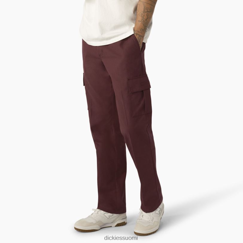 Dickies miehet twill cargo-housut viini-/kontrastiompeleet (csw) vaatteet Z844X316