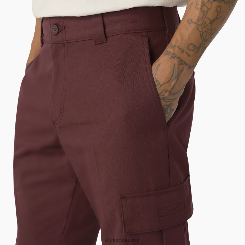 Dickies miehet twill cargo-housut viini-/kontrastiompeleet (csw) vaatteet Z844X316