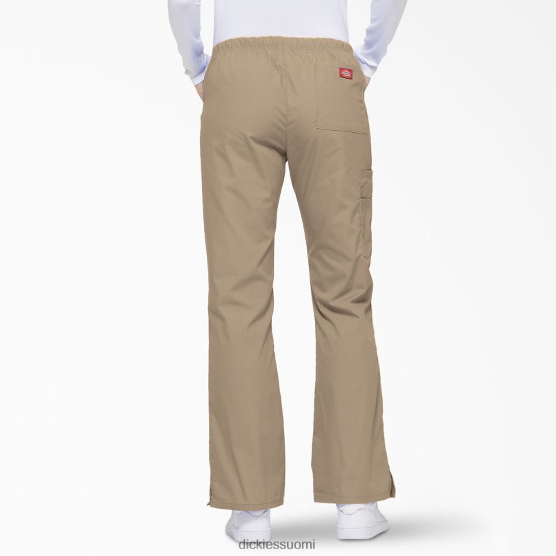Dickies naiset eds signature flare leg cargo scrub housut khaki (kha) vaatteet Z844X2530