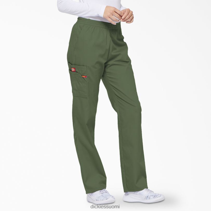 Dickies naiset eds signature kapeneva jalka cargo scrub housut oliivinvihreä (oli) vaatteet Z844X2397