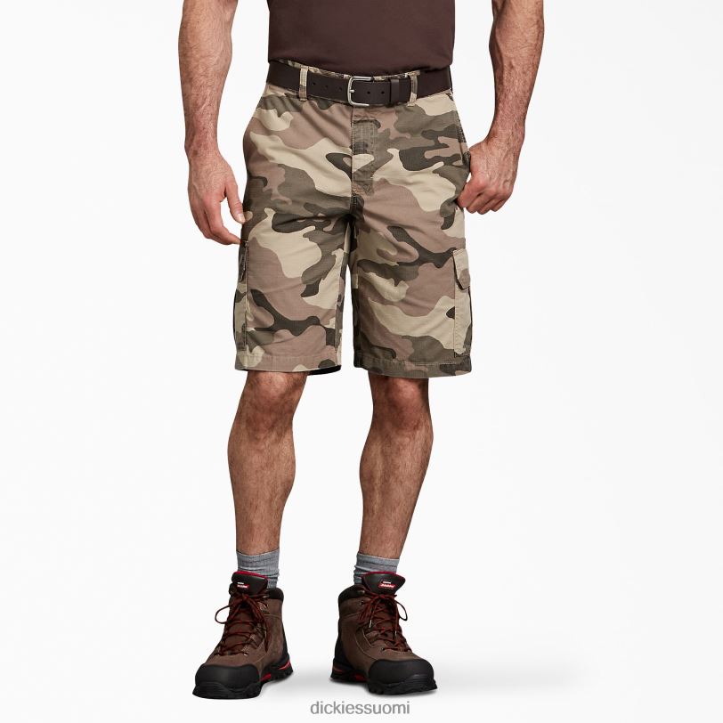Dickies miehet rento istuvuus ripstop cargo shortsit 11" kiviruskea/musta camo (sboc) vaatteet Z844X432