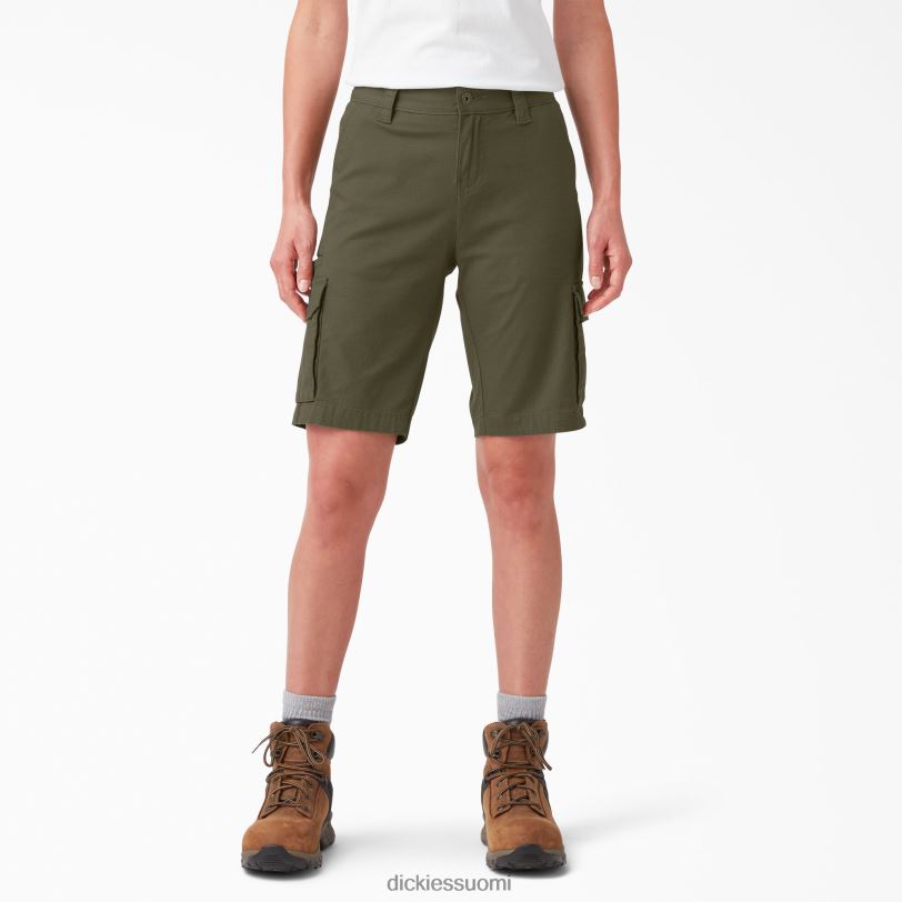 Dickies naiset ripstop cargo shortsit 9" sotilaallinen vihreä (ml) vaatteet Z844X2238