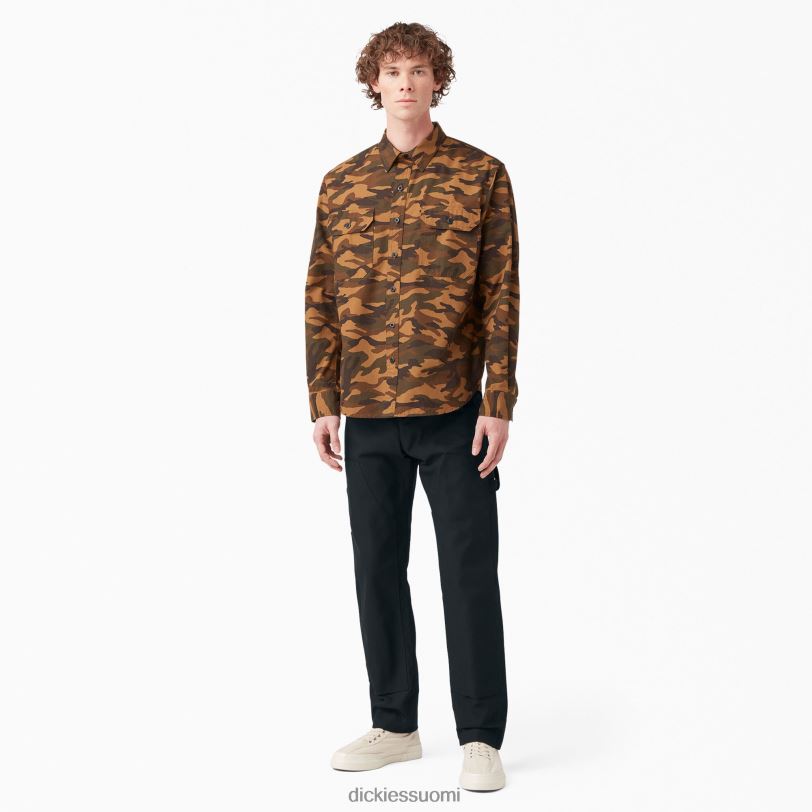 Dickies miehet 1922 tuplapolvihousut huuhdeltu musta (rbk) vaatteet Z844X221