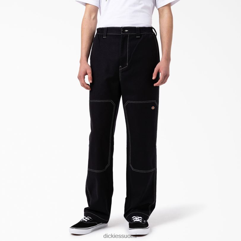 Dickies miehet florala rento istuvuus kaksinkertaiset polvihousut musta (bkx) vaatteet Z844X227