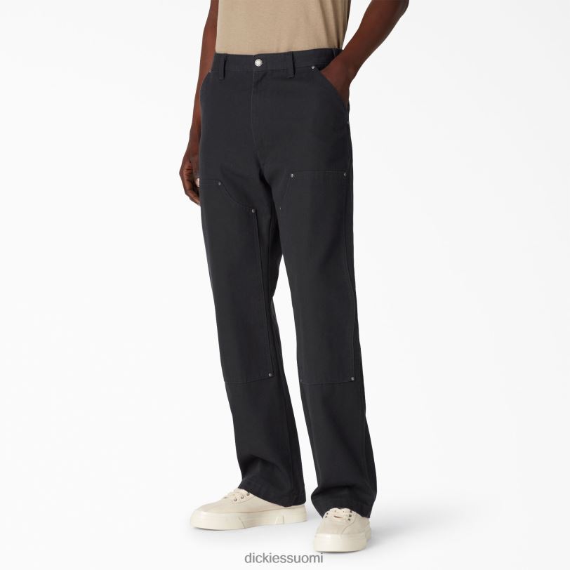 Dickies miehet kaksinkertaiset ankkahousut kivipesty musta (sbk) vaatteet Z844X259