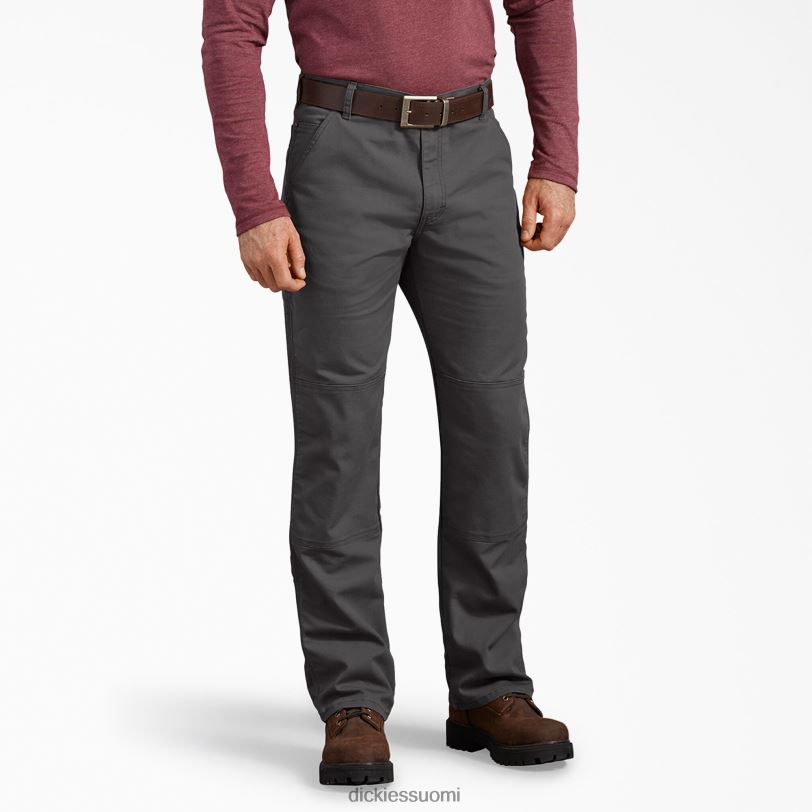 Dickies miehet tavallisen istuvuuden ankka kaksinkertainen polvihousut kivipesty harmaa (ssl) vaatteet Z844X199
