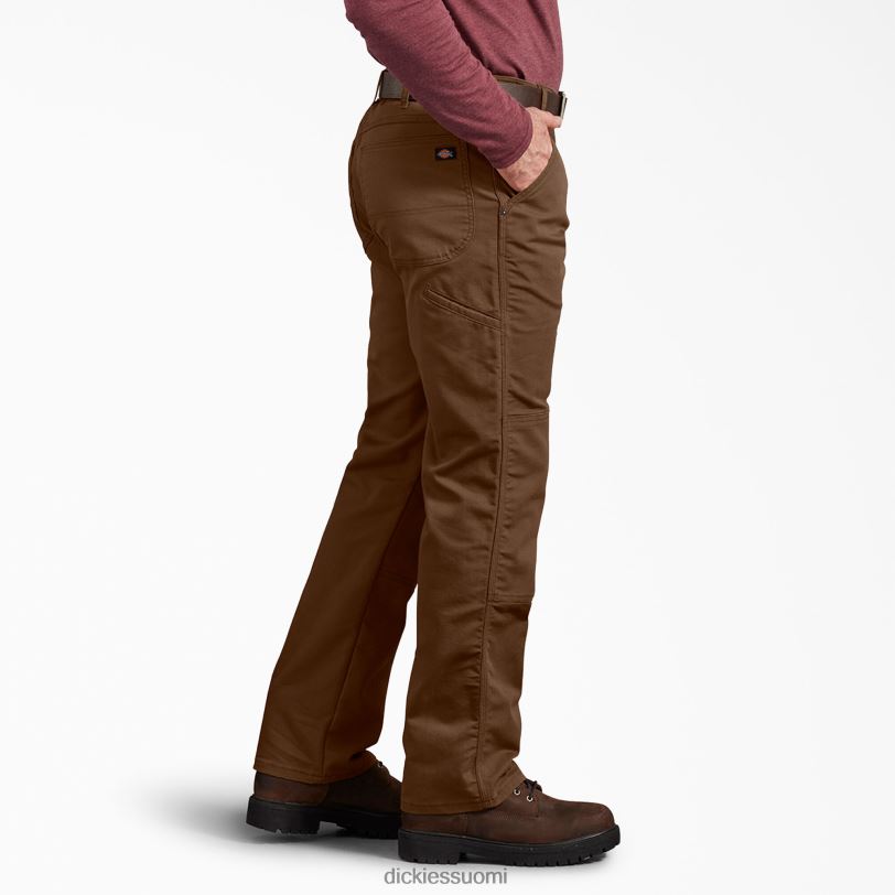 Dickies miehet tavallisen istuvuuden ankka kaksinkertainen polvihousut kivipesty puu ruskea (stb) vaatteet Z844X200