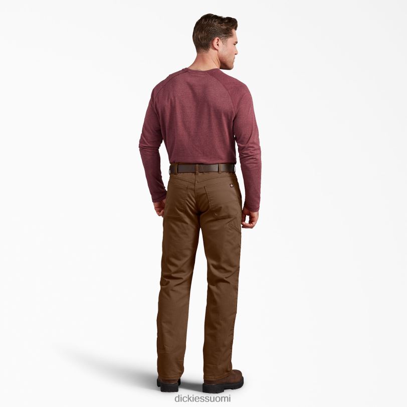 Dickies miehet tavallisen istuvuuden ankka kaksinkertainen polvihousut kivipesty puu ruskea (stb) vaatteet Z844X200