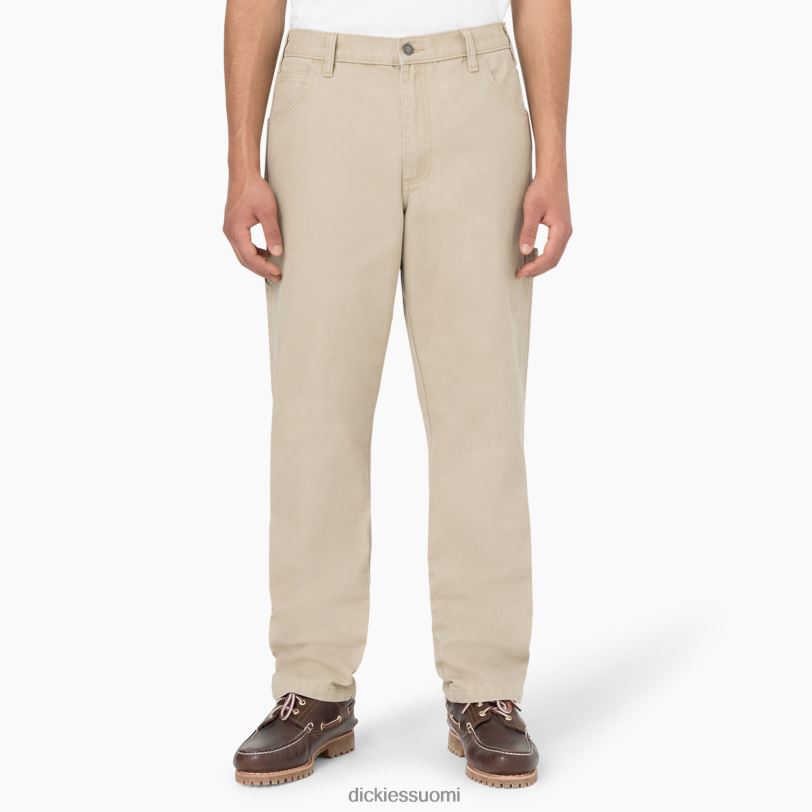 Dickies miehet normaalikokoiset kivipestyt ankkapuusepänhousut kivipesty aavikon hiekka (sds) vaatteet Z844X252