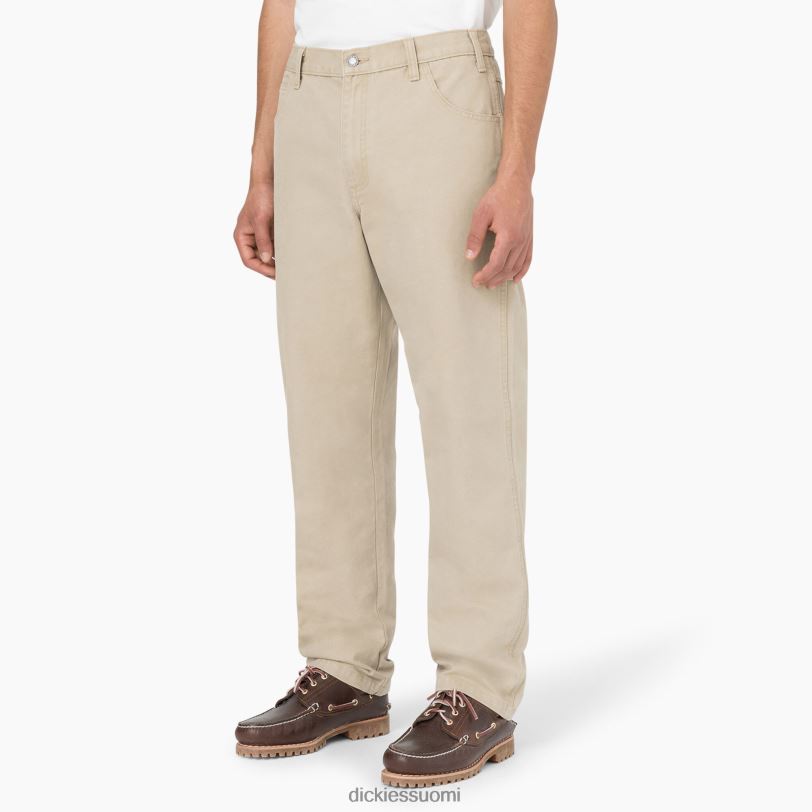 Dickies miehet normaalikokoiset kivipestyt ankkapuusepänhousut kivipesty aavikon hiekka (sds) vaatteet Z844X252