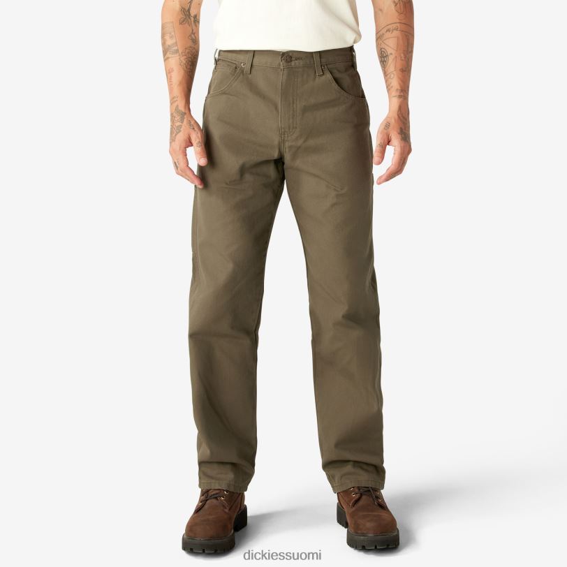Dickies miehet rento istuvuus raskaat ankkapuusepän housut huuhdeltu sammalvihreä (rms) vaatteet Z844X89