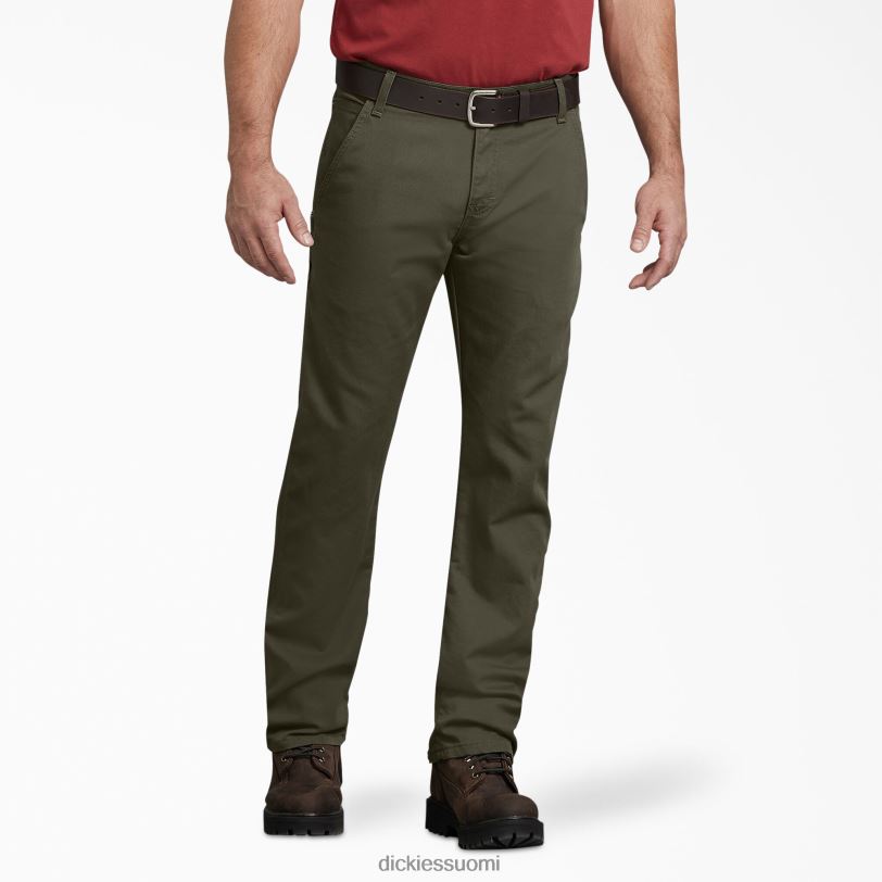 Dickies miehet tavalliset ankkapuusepän housut kivipesty sammalvihreä (sms) vaatteet Z844X96