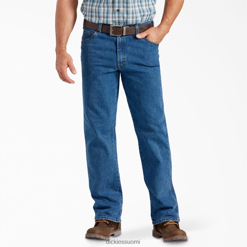 Dickies miehet Aktiivinen vyötärö rennon mallin farkut kivipesty indigonsininen (snb) vaatteet Z844X225