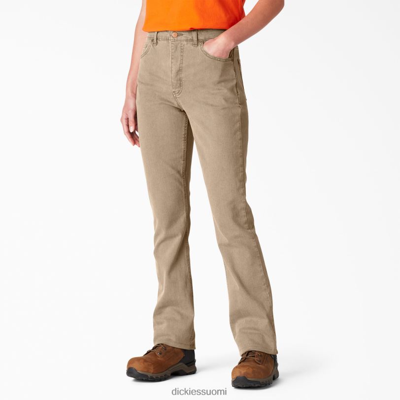 Dickies naiset täydellisen muotoiset korkeavyötäröiset bootcut-farkut säännöllinen vaatteet Z844X1888
