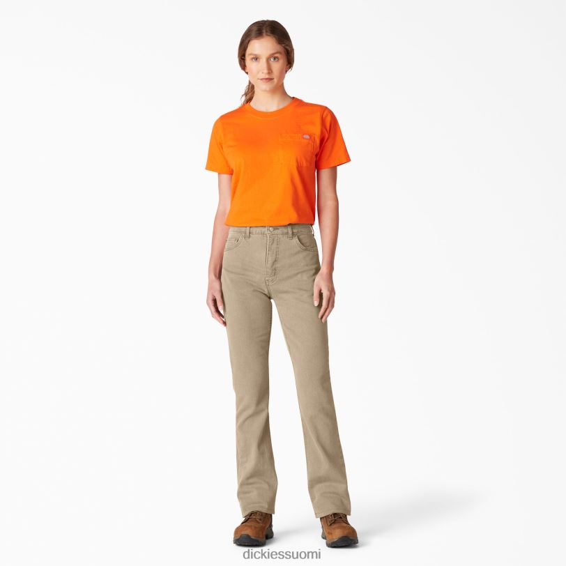 Dickies naiset täydellisen muotoiset korkeavyötäröiset bootcut-farkut säännöllinen vaatteet Z844X1888