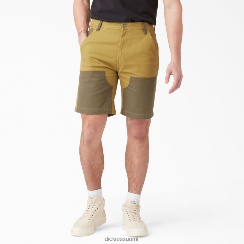 Dickies miehet kontrastihousut edessä 9" stonewash sotilaallinen/sammaleenvihreä (s2i) vaatteet Z844X443