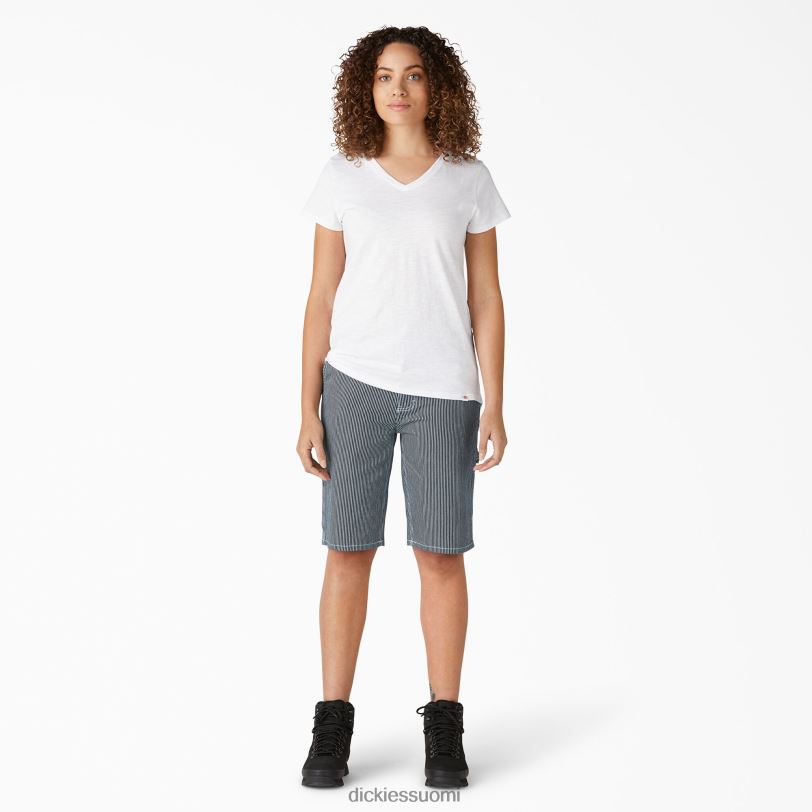 Dickies naiset hickory stripe puuseppäshortsit 11