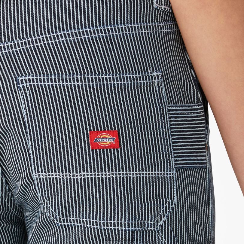 Dickies naiset hickory stripe puuseppäshortsit 11